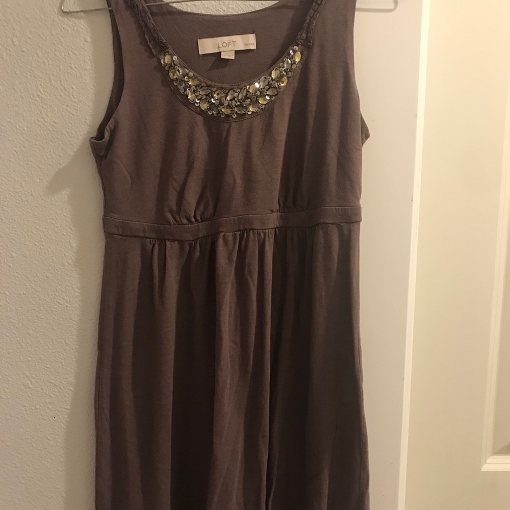 LOFT XXSP Mauve Knee-Length Dress